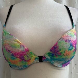 Victoria's Secret Pink Multicolor Bra with Black Straps
